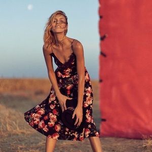 Foxiedox Autumnal Slip Floral Dress Anthropologie NWT